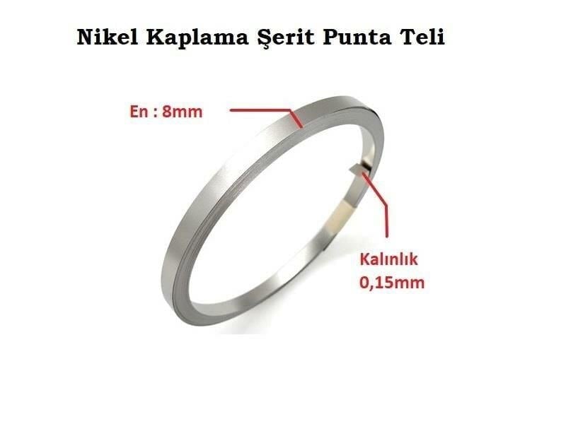 1P 8x015mm Nikel Kaplı Punta Teli - 10 metre