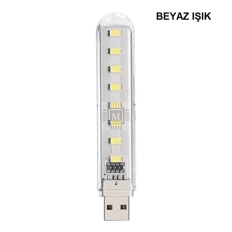MELTIS 8 LEDLİ USB LED STICK AYDINLATMA - Beyaz Işık