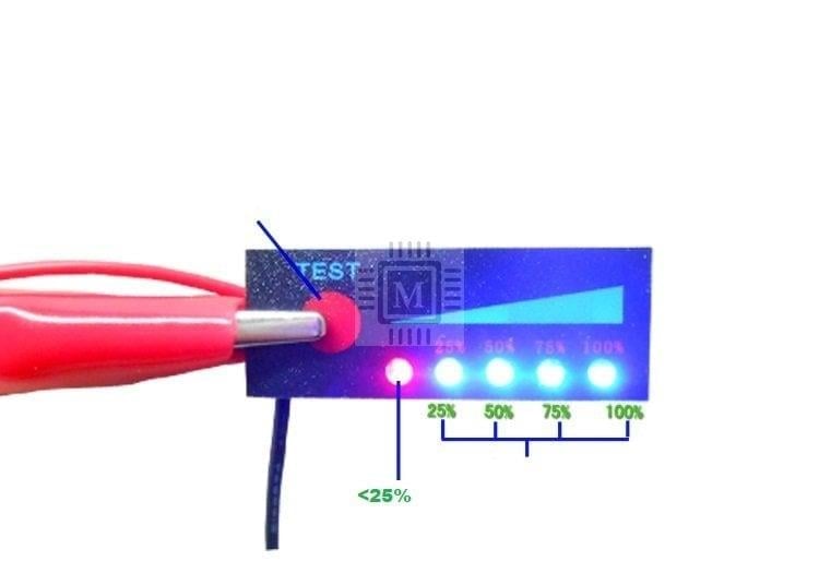 24V Akü ve 8S LiFePO4 LED Seviye Göstergesi