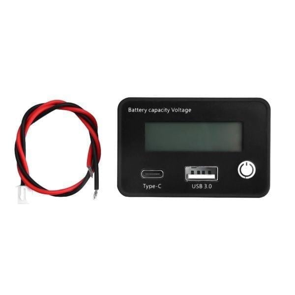 Hızlı Şarjlı LCD Batarya Kapasite / Voltaj Göstergesi 8-30V Lion / LiFePO4 / Akü için (Yeşil Aydınlatma)