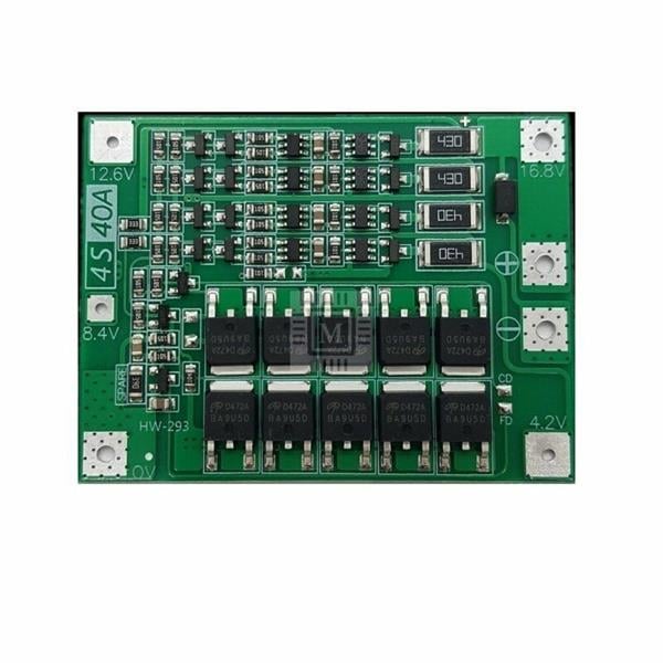 4S 40A Balanslı Lityum Batarya BMS