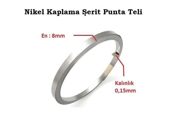 1P 8x015mm Nikel Kaplı Punta Teli - Rulo