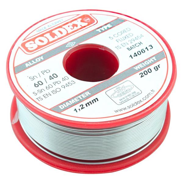 SOLDEX 1.2 mm 200g İNCE LEHİM SN60 PB40