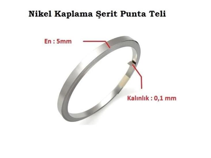 5x010mm Nikel Kaplı Punta Teli - 5 metre