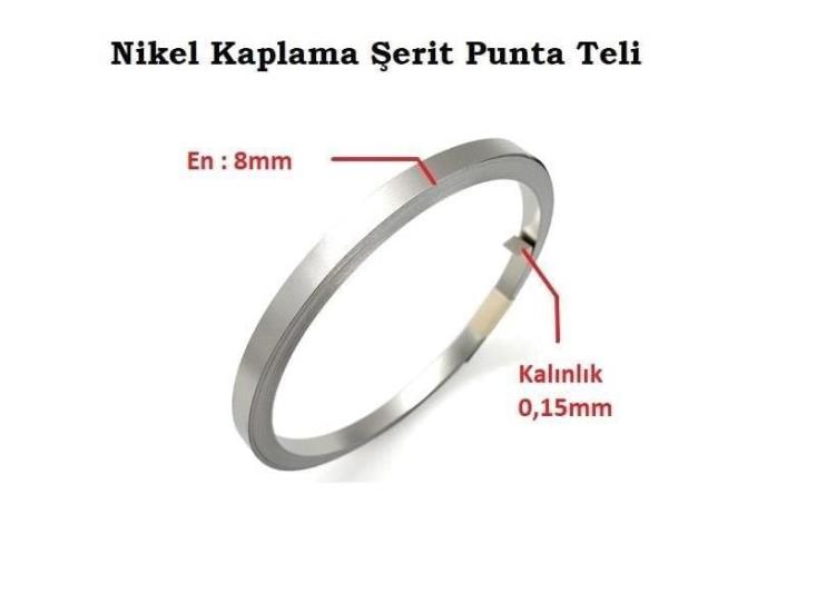 8x015mm Nikel Kaplı Punta Teli - 5 metre