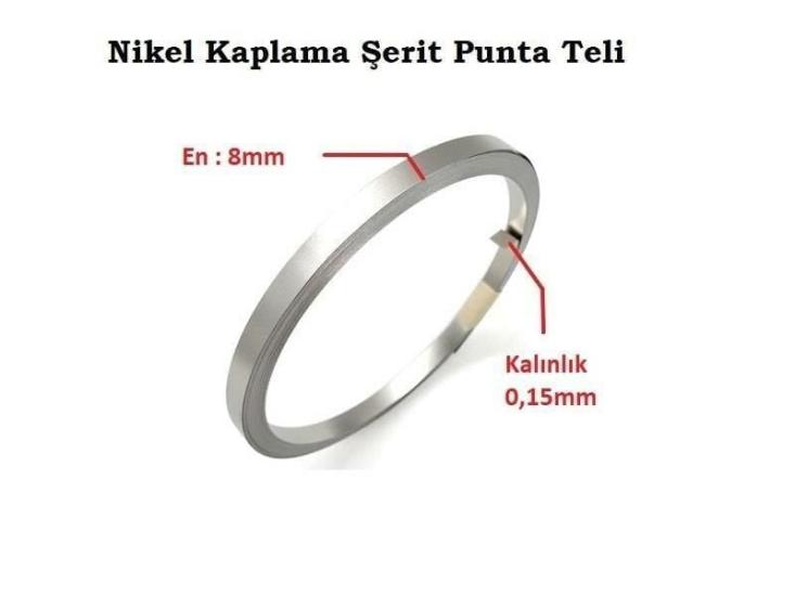 8x015mm Nikel Kaplı Punta Teli - 10 metre