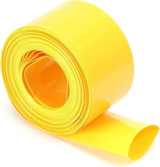 70mm Sarı Batarya Kaplama Shrink Isıyla Daralan PVC Makaron