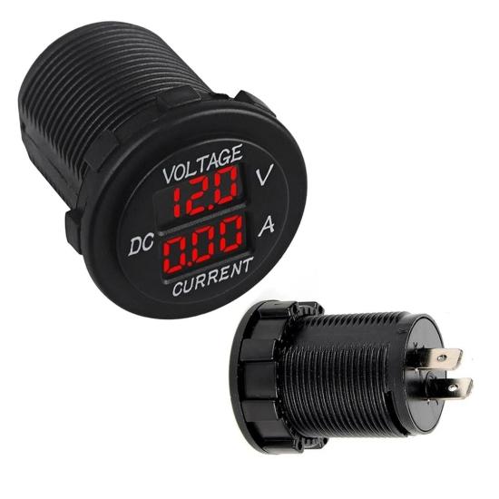 PANO TİPİ VOLTAMPERMETRE 28mm 6-32V 10A