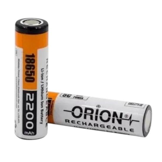 100 Adet Orion 18650 3.7V 2200 mAh 5C Şarj Edilebilir Li-ion Pil